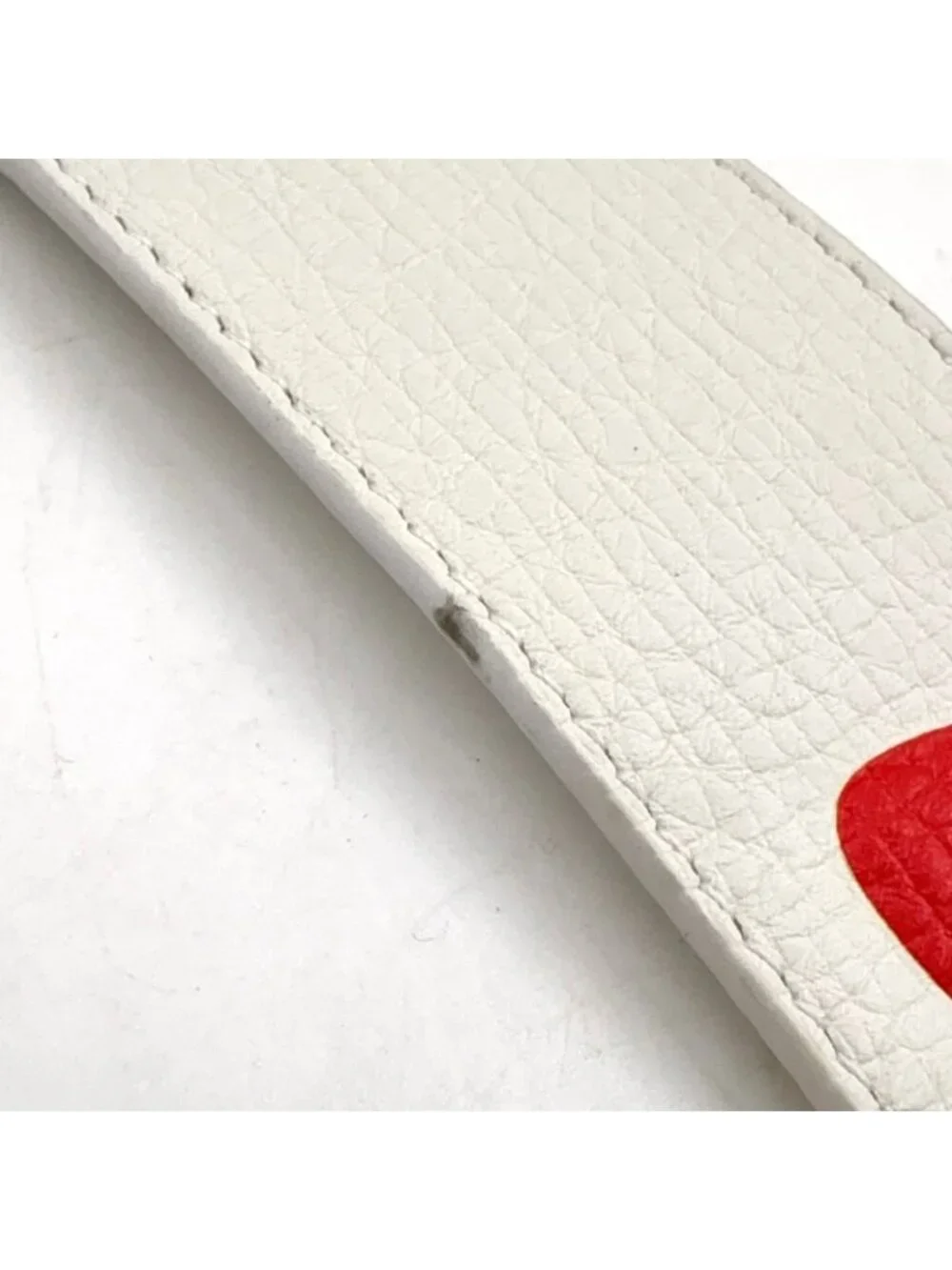 Louis Vuitton Ceinture LV Tiger 40 Leather White Red Belt Silver